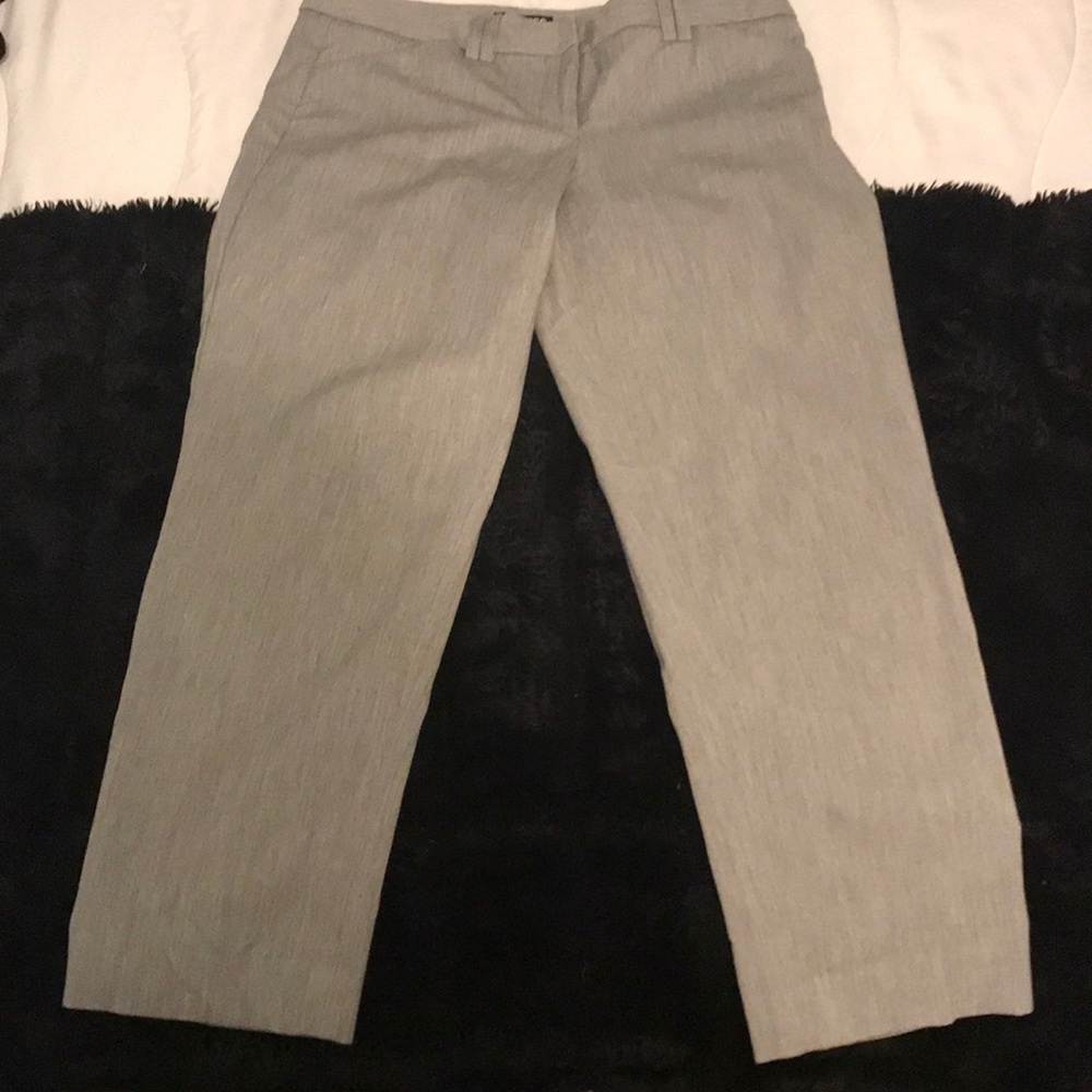 Light Gray Express Editor Ankle Pants